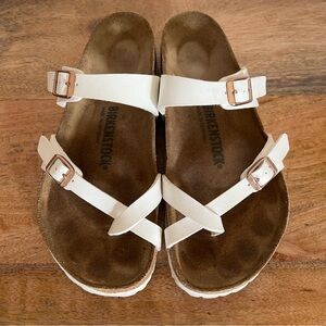 Birkenstock Mayari Birko-Flor White  Sandals Size 8-8.5
